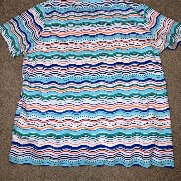 Kim Rogers Blue, Orange & White Shirt size PL - Picture 9 of 9